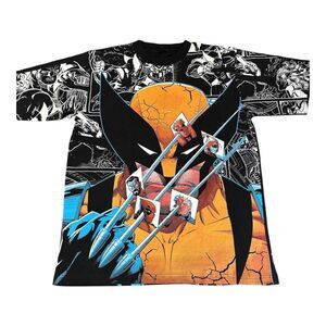Wolverine‎ X-Men Marvel Comics all over print graphic tee. Size XL
